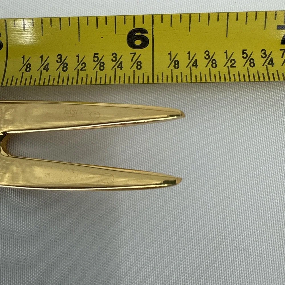 Solingen 18/10 23/24K Gold Plated Hartvergoldet Crown Collection Cold Meat Forks